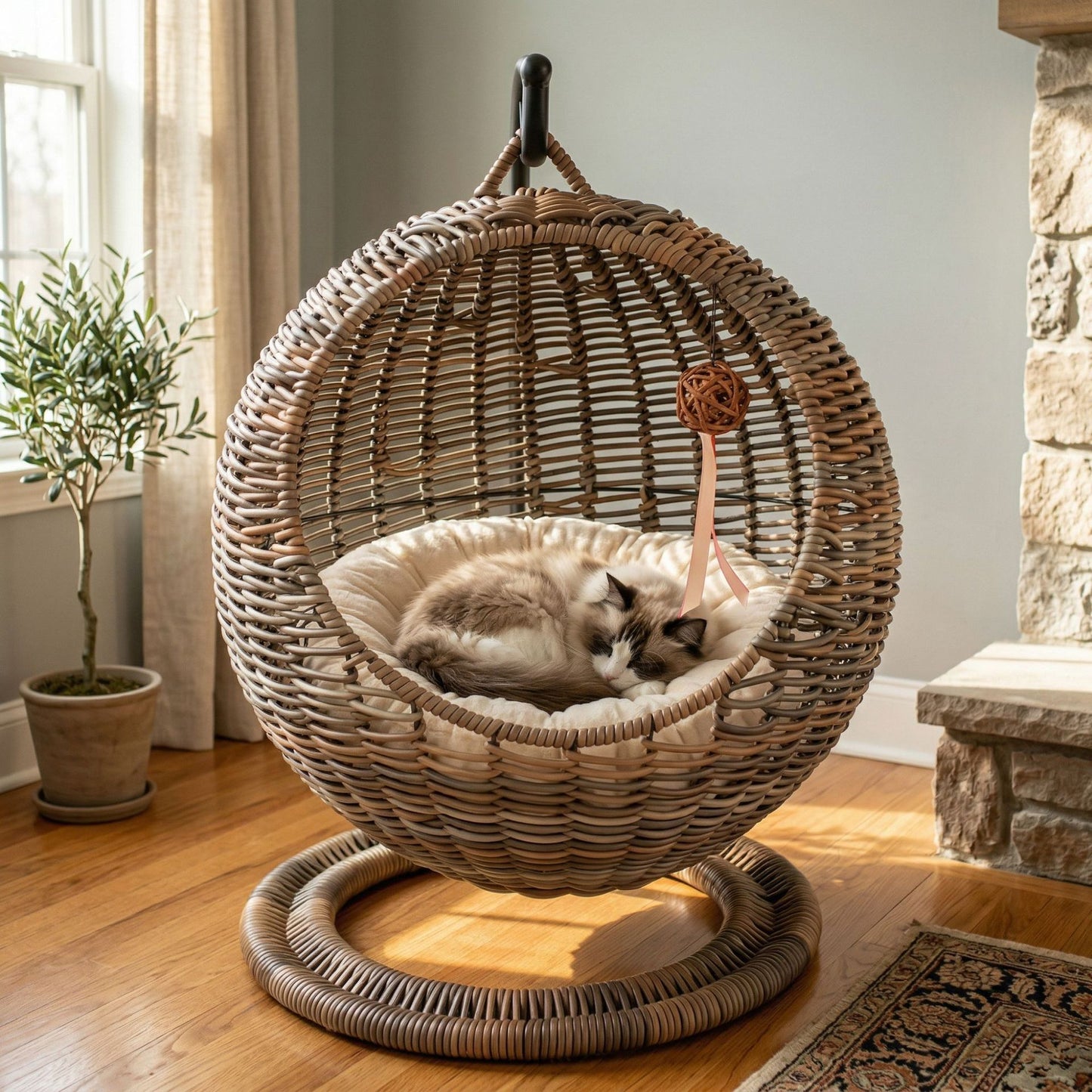 Hanging basket with comfortable padding Acalora