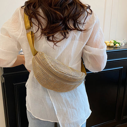 Shimmering Rhinestone-Embellished Fanny Pack Acalora