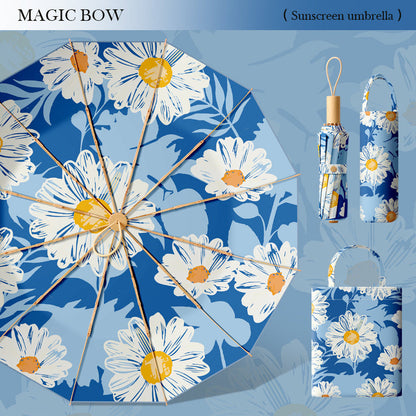 Ladies sun protection umbrella with elegant floral design Kalsten