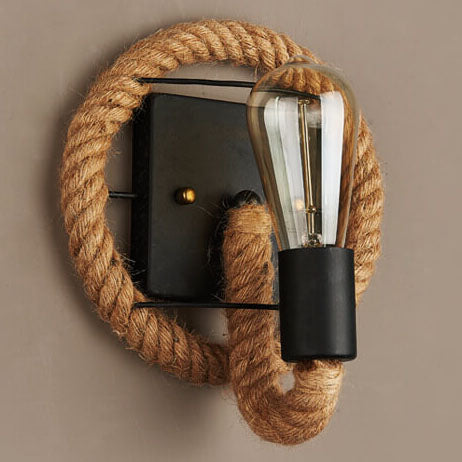 Skanto Wall Lamp | Vintage Style | Hemp Rope Lamp Design | Unique Decoration | Eco-friendly Wall Lamp