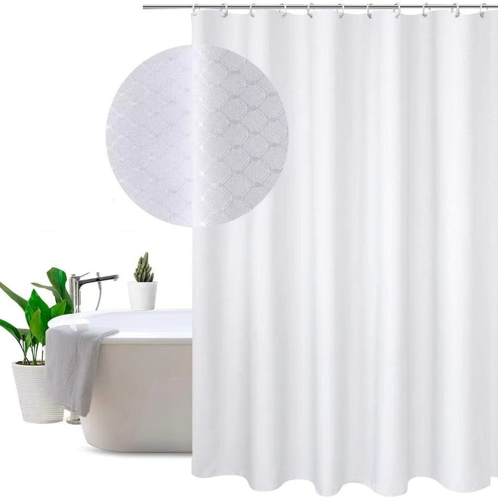 Textured Waterproof Shower Curtain