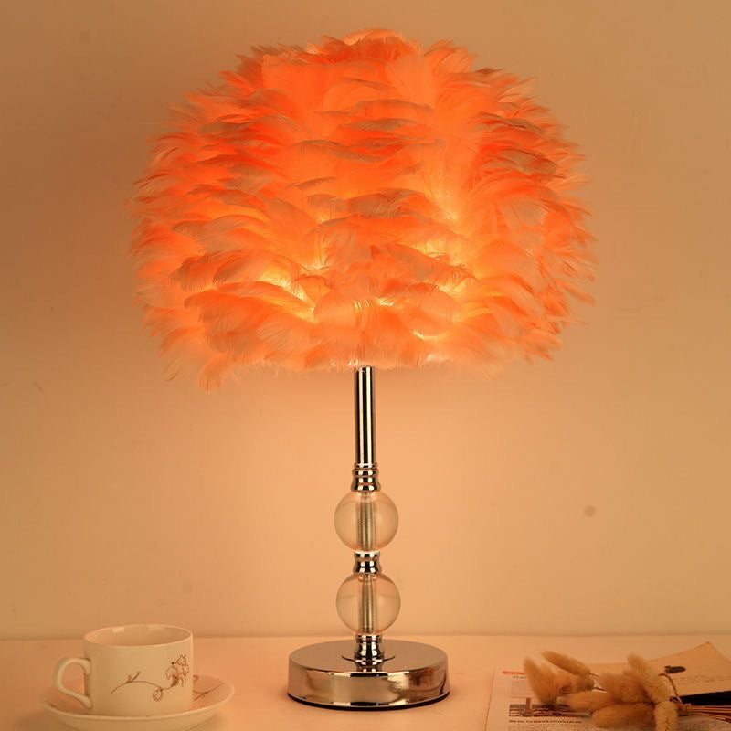 Feathered Decorative Table Lamp