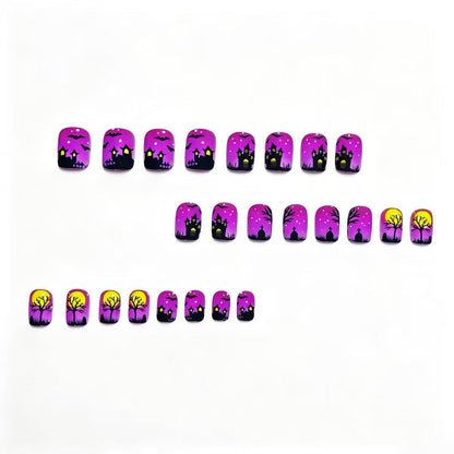 Artistic Halloween Scene Nail Art Acalora