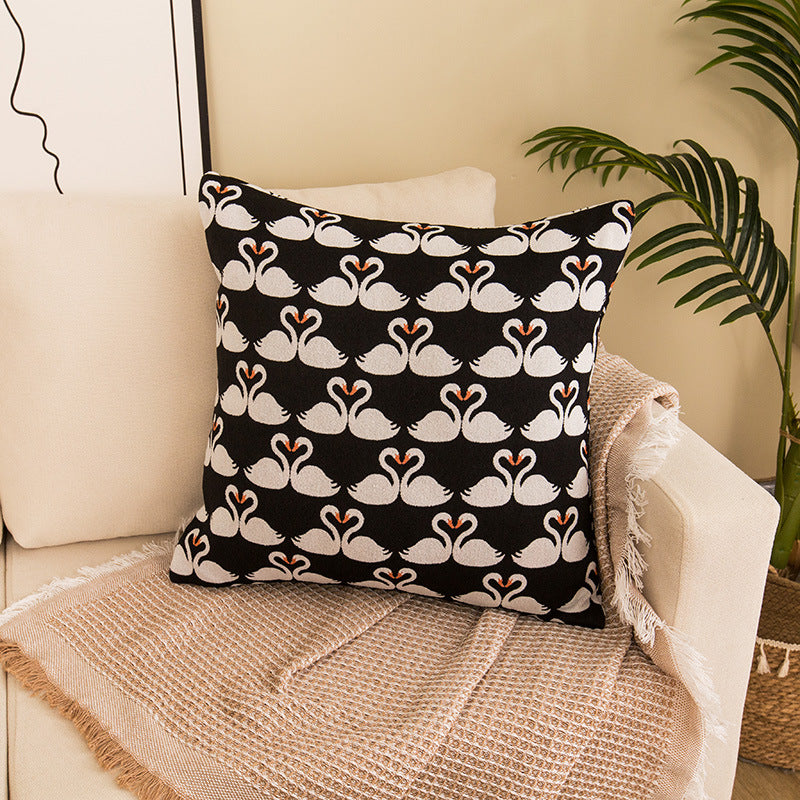 Decorative Dot Print Throw Pillow