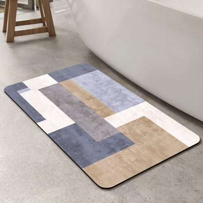 Stylish Geometric Pattern Bath Mat Acalora