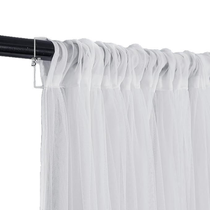 Elegant Sheer Curtain Panels with Rod Pocket Design