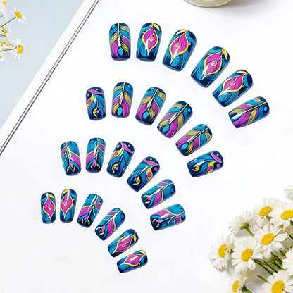 Feather-Inspired Art Nail Wraps Acalora