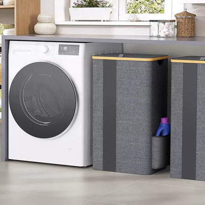 Practical laundry container with removable mesh bag Acalora