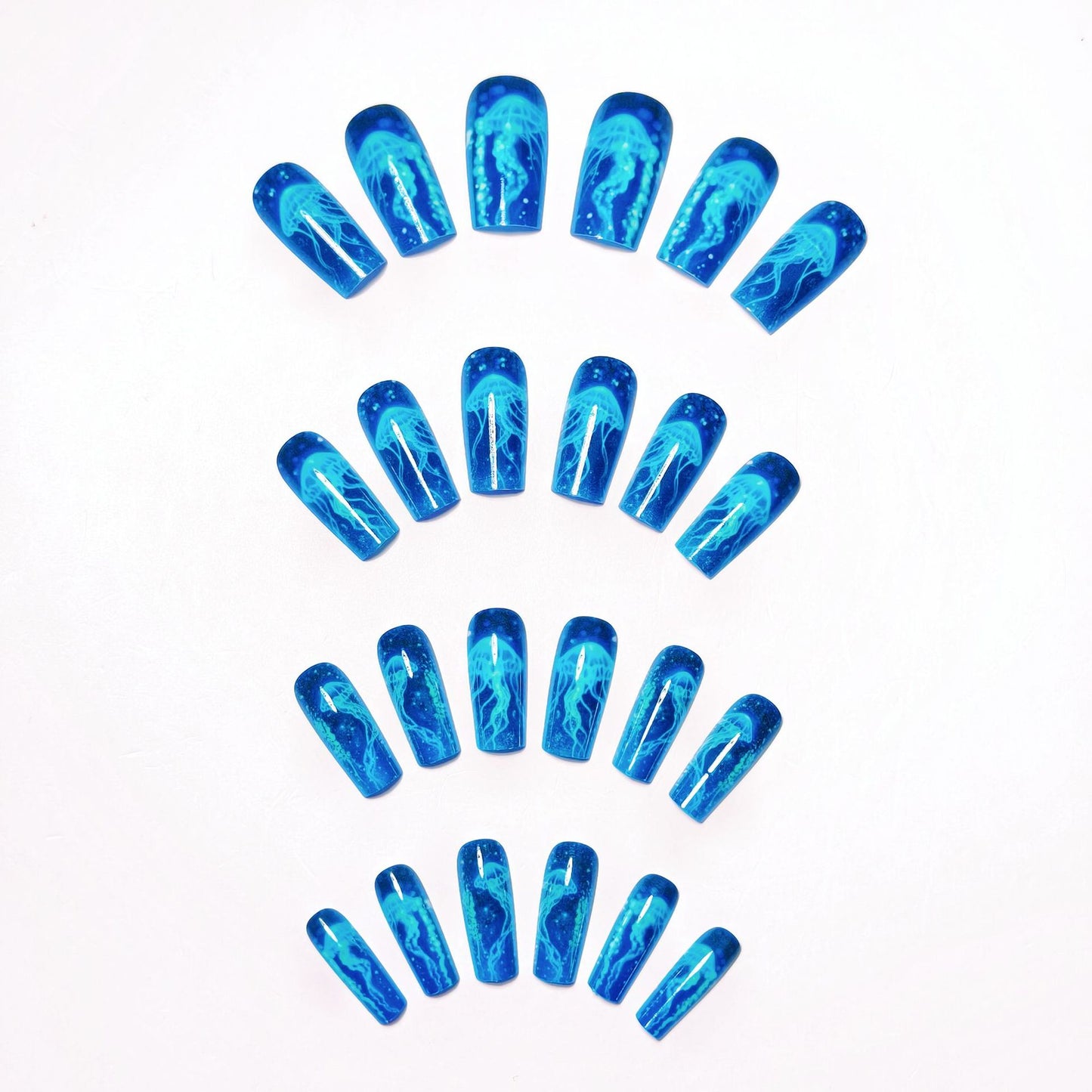 Glow-in-the-Dark Jellyfish Nail Art Acalora