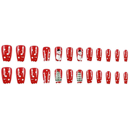 Artificial nail set with festive Christmas designs Acalora