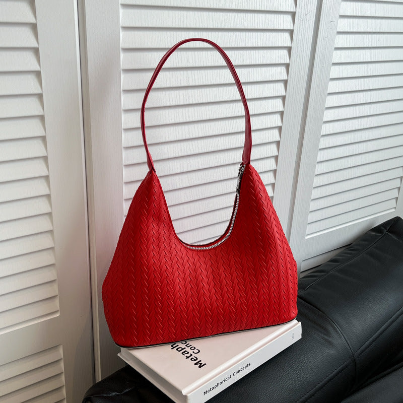 Textured Woven Shoulder Bag Acalora