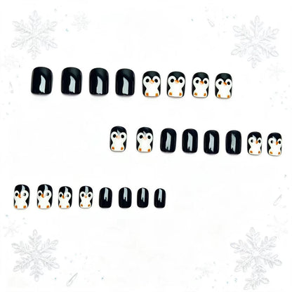 Playful Penguin-Themed Nail Art Acalora