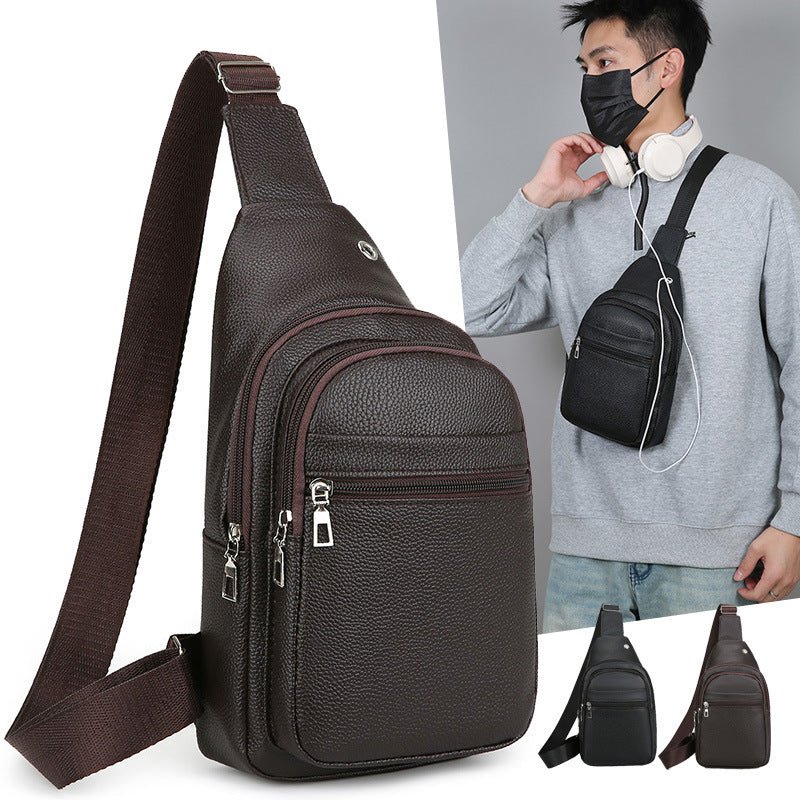 Premium Leather Sling Backpack Acalora