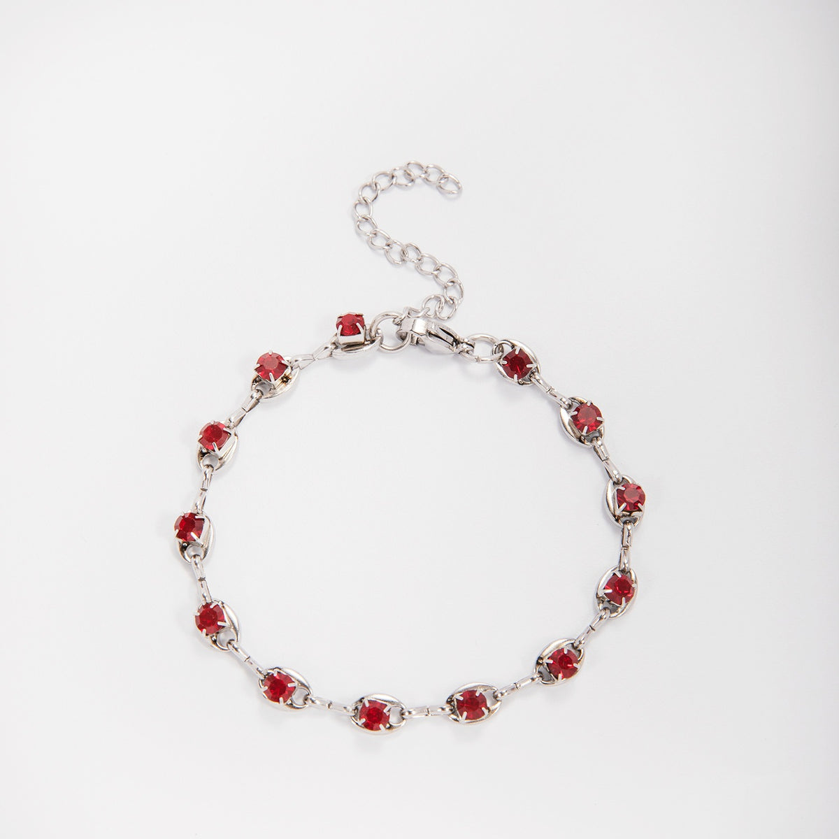 Elegant Gemstone Accent Link Bracelet Acalora