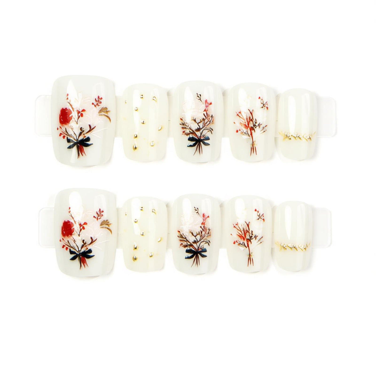 Floral Decorative Press-On Nail Art Set Acalora