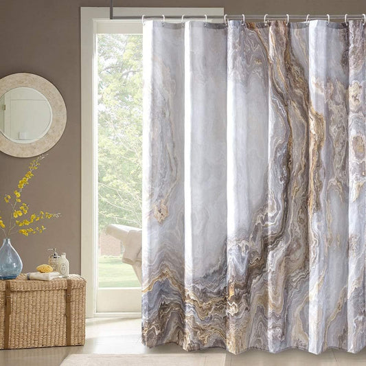 Artistic Marble Print Shower Curtain