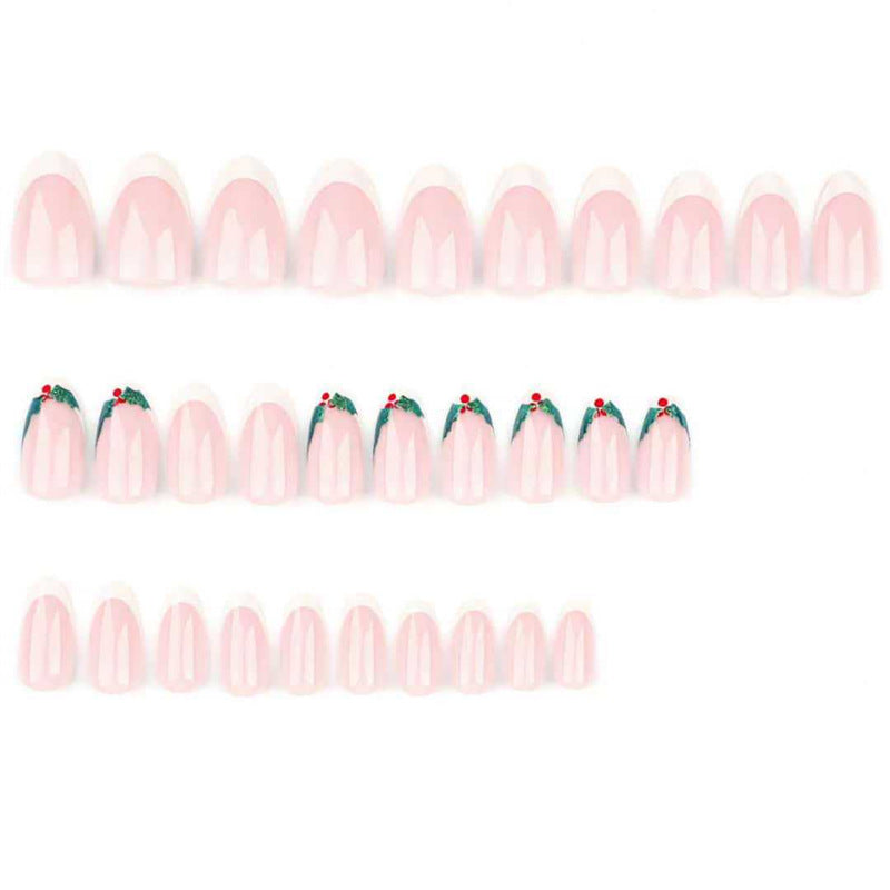 Holiday-Themed French Tip Nail Art Acalora