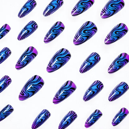 Artistic Marble Swirl Nail Art Acalora