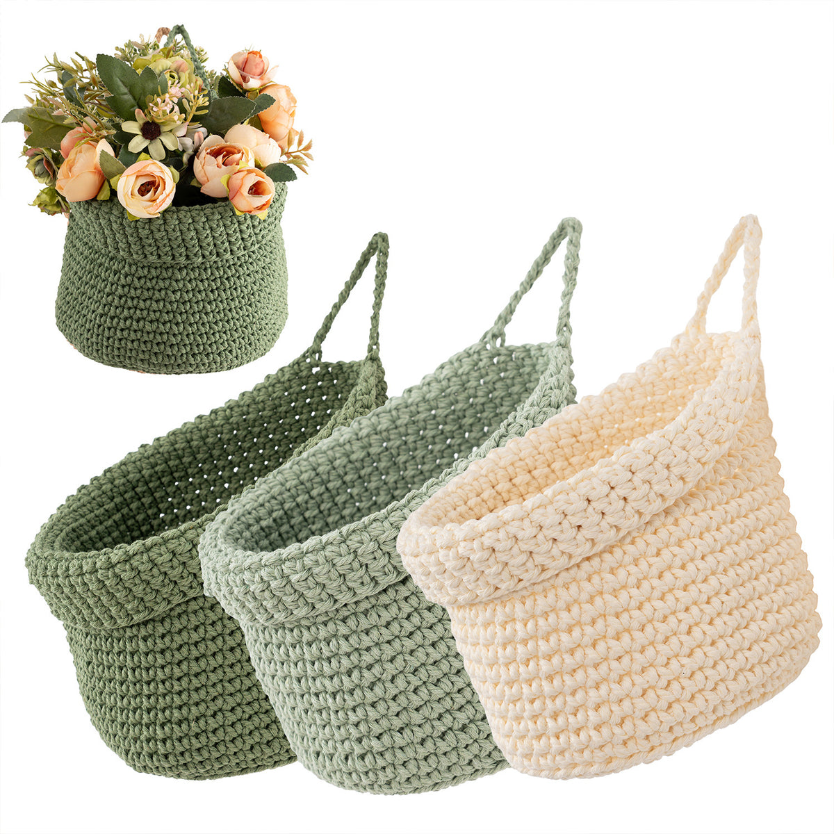 Decorative Macrame Storage Basket Acalora