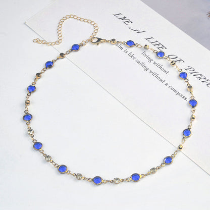 Elegant Stone Rhinestone Necklace Acalora