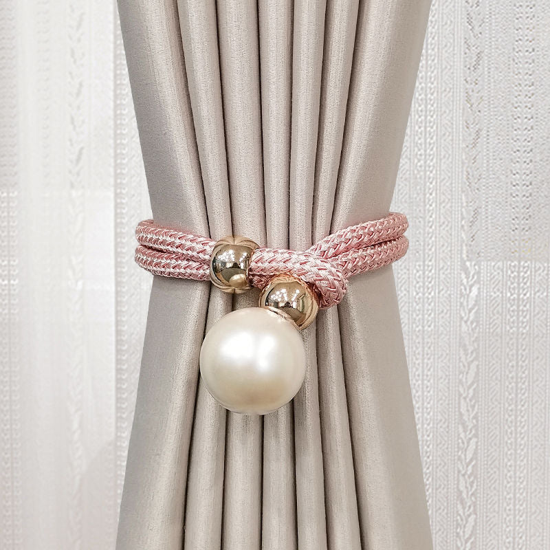 Elegant curtain tieback with decorative pearl Acalora