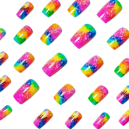 Festival-Themed Glitter Nail Art Acalora