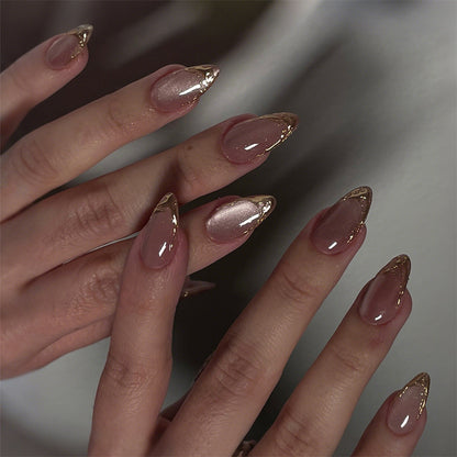 Elegant Marble Effect Press-On Nail Set Acalora