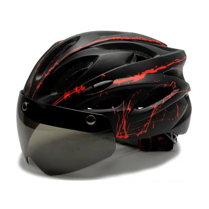 Bicycle helmet with integrated sun visor and optimal ventilation Karnz