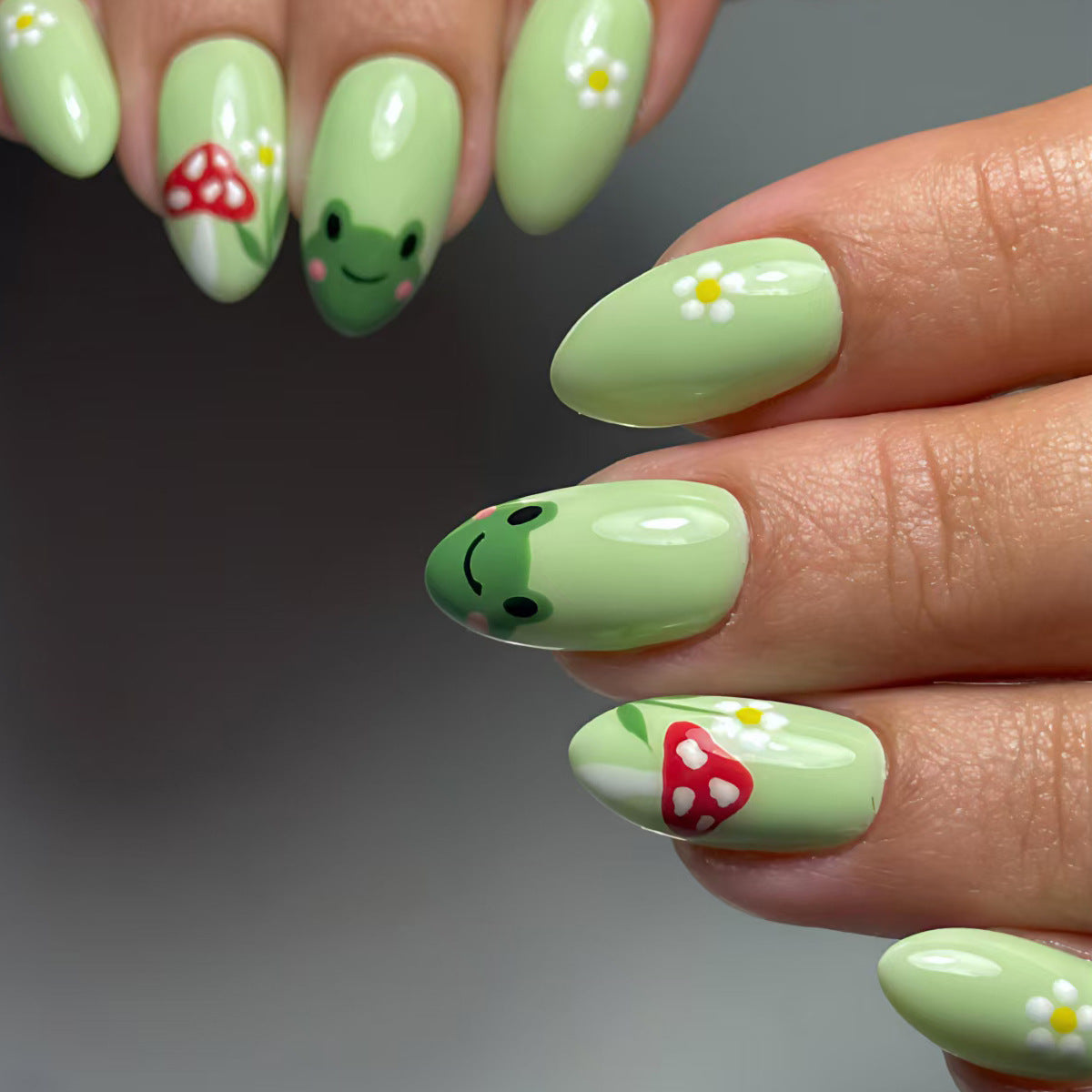 Whimsical Nature-Themed Nail Art Acalora