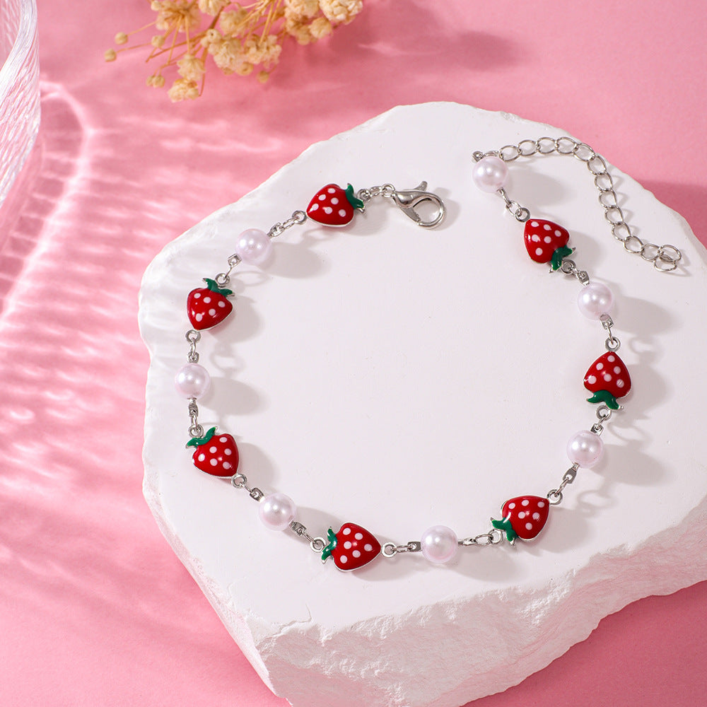 Strawberry Charm Bracelet Acalora