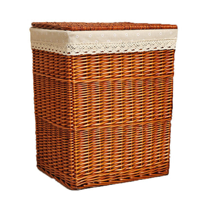 Women's laundry basket with elegant fabric cover and unique design Bowlift