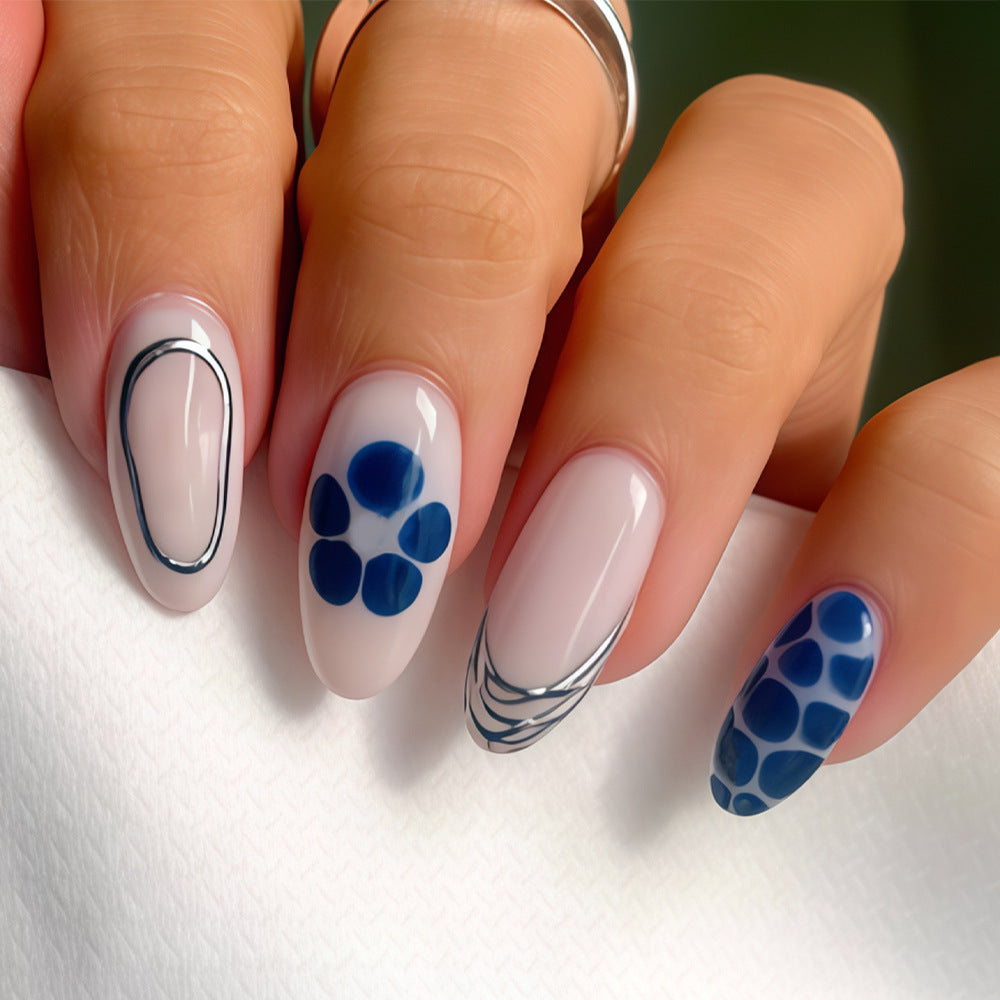 Artistic Nail Design Set with Polka Dots Acalora