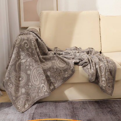 Minimalist Textured Knit Throw Blanket