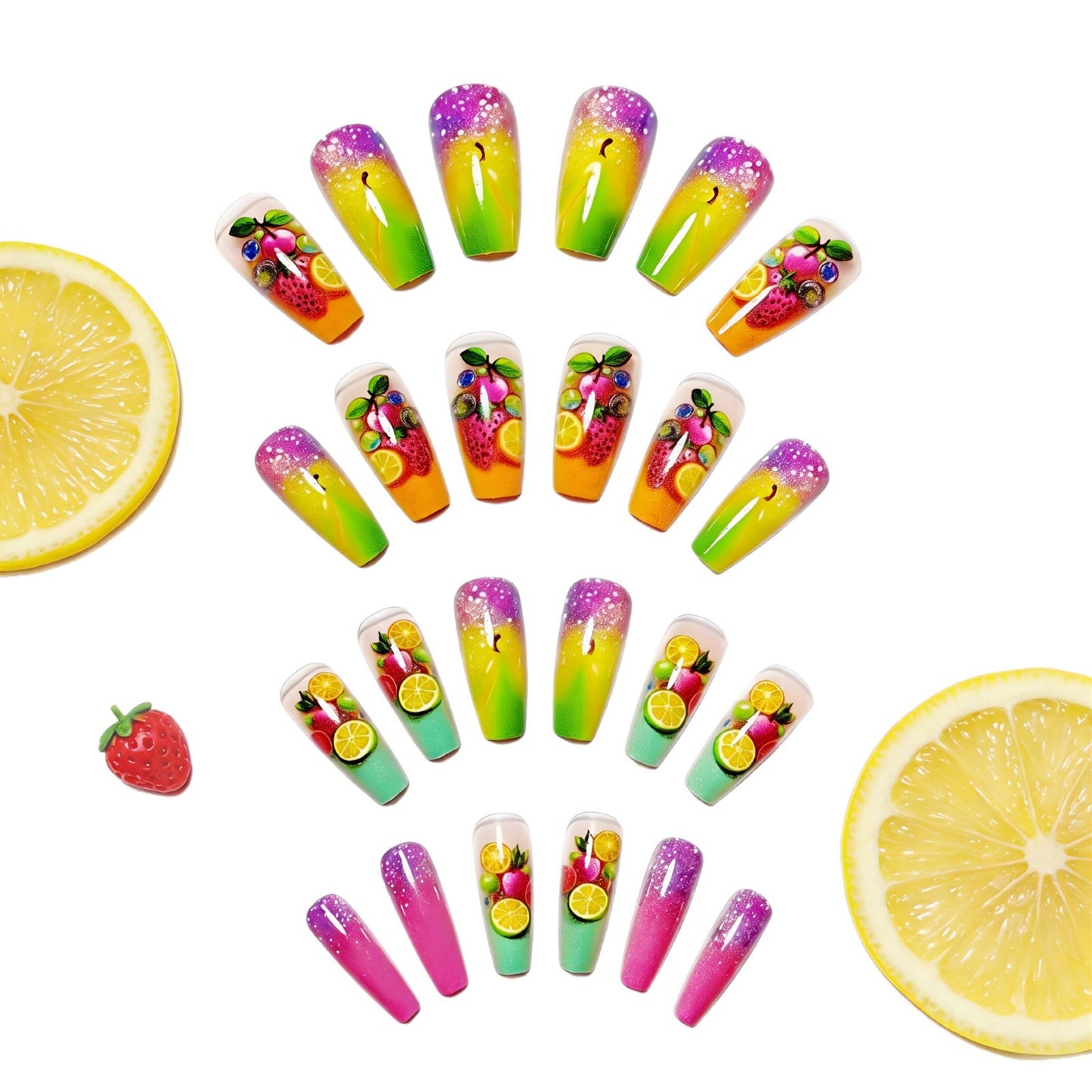 Fruit-Themed 3D Nail Art Acalora
