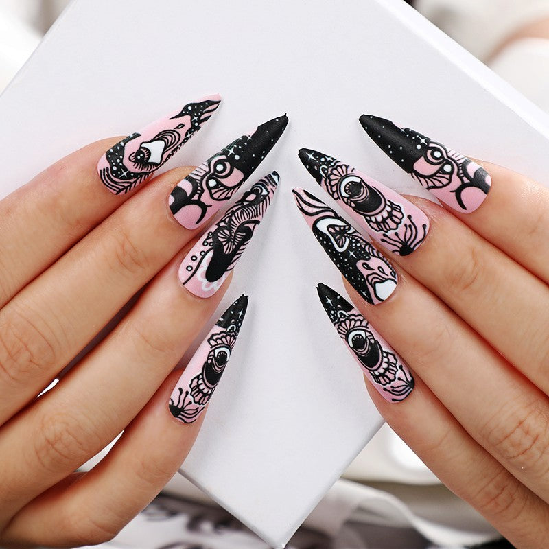 Art nails with artistic motifs Acalora