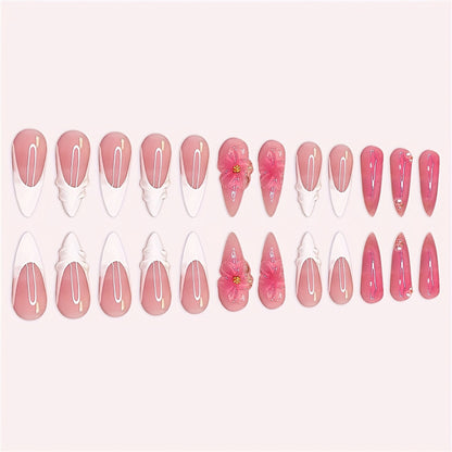 Floral 3D Press-On Nail Art Acalora