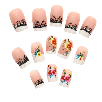 Exquisite artificial nails with floral patterns Acalora