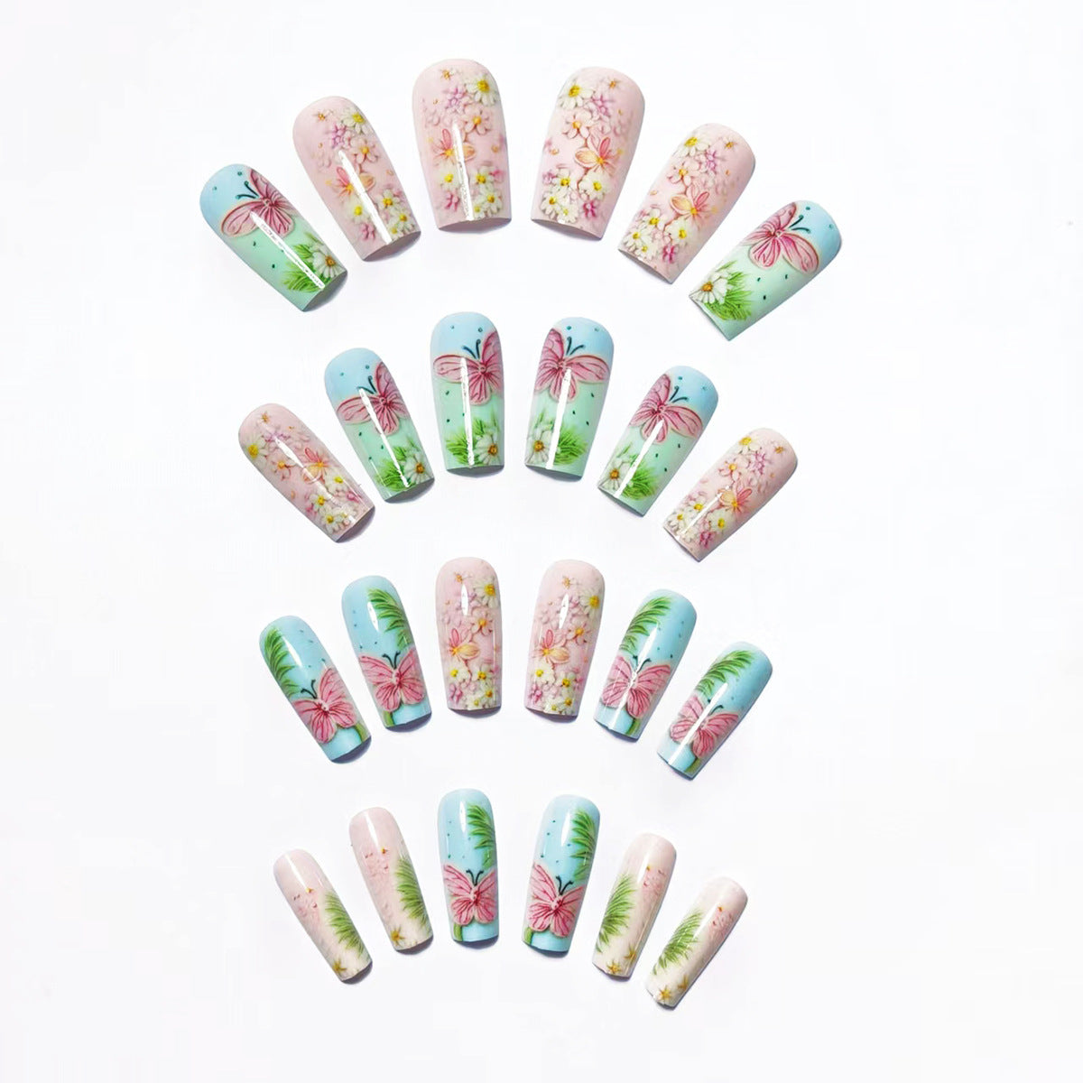3D Floral Butterfly Nail Art Acalora