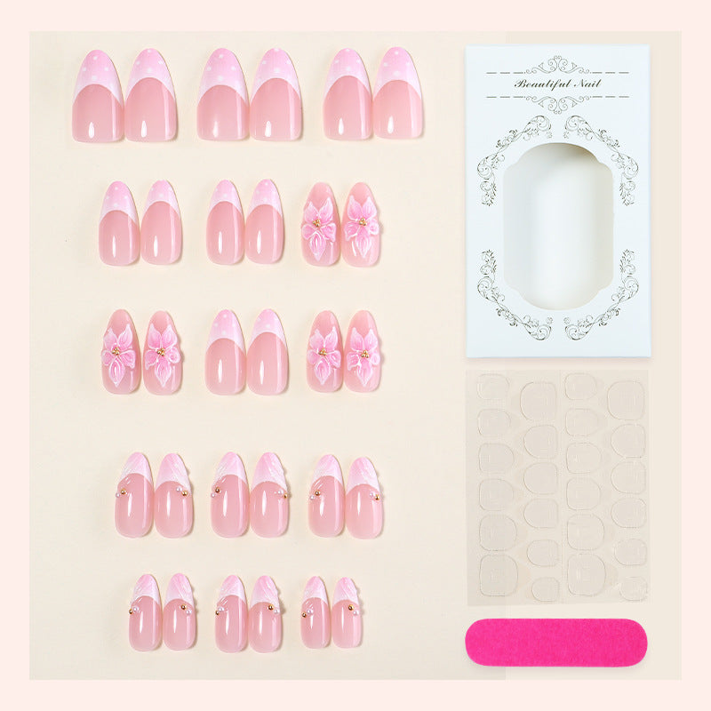 Elegant Floral Press-On Nail Art Set Acalora 1788495644