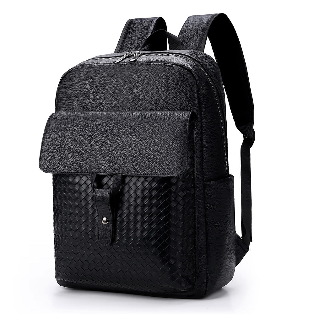 Elegant Textured Leather Backpack Acalora