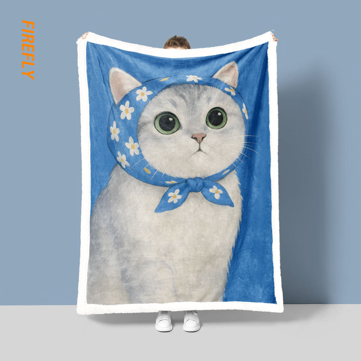 Unisex Fun Cartoon Cat Blanket