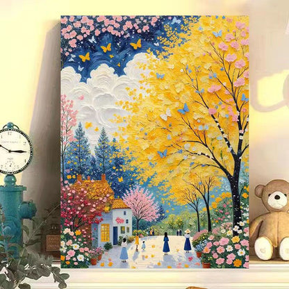 Scenic Autumn Landscape Canvas Art Print