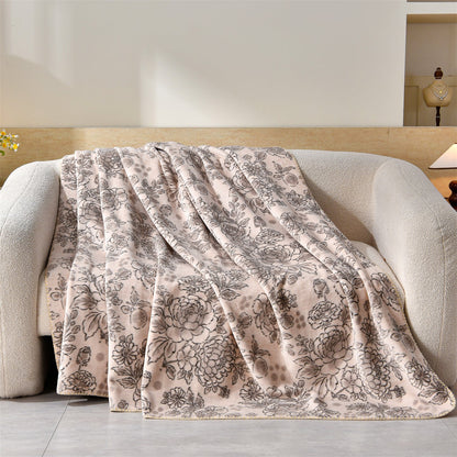 Luxury Leopard-Print Fleece Throw Blanket