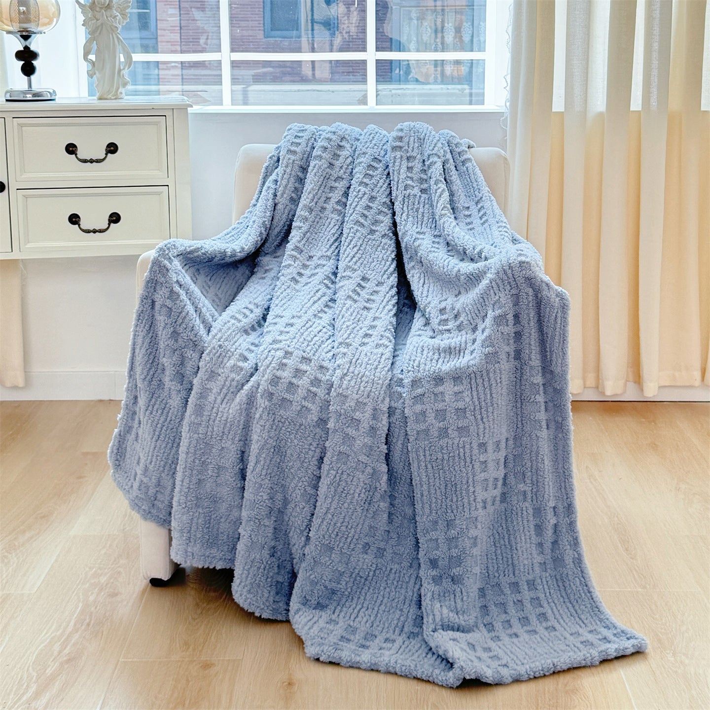 Plush Textured Throw Blanket