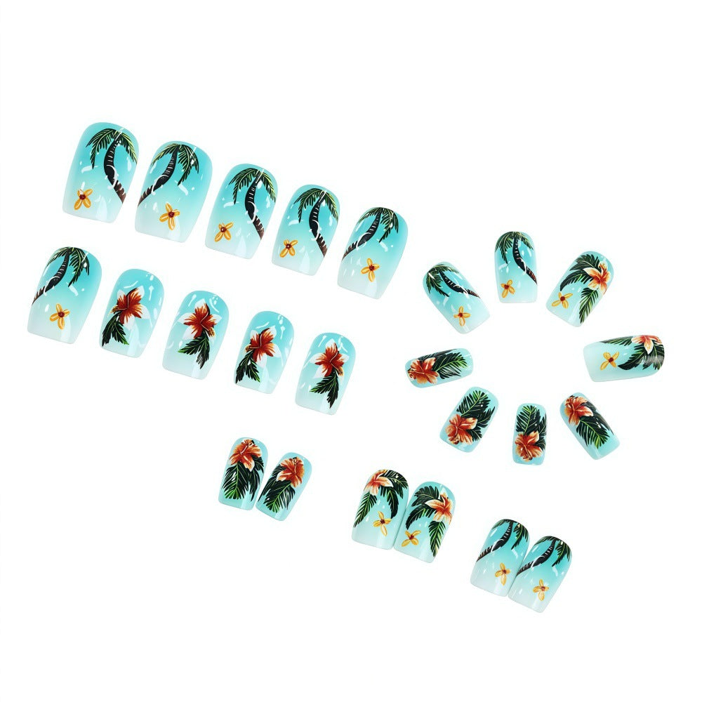 Nail Art Design with tropical motifs Acalora