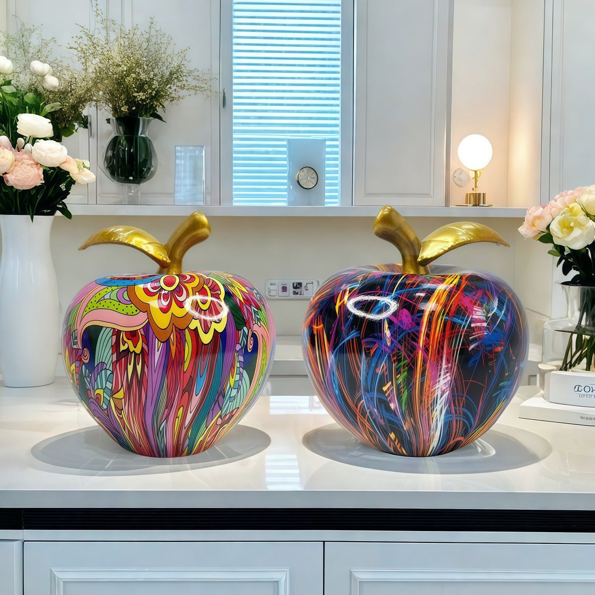 Decorative apple figure with artistic design Acalora