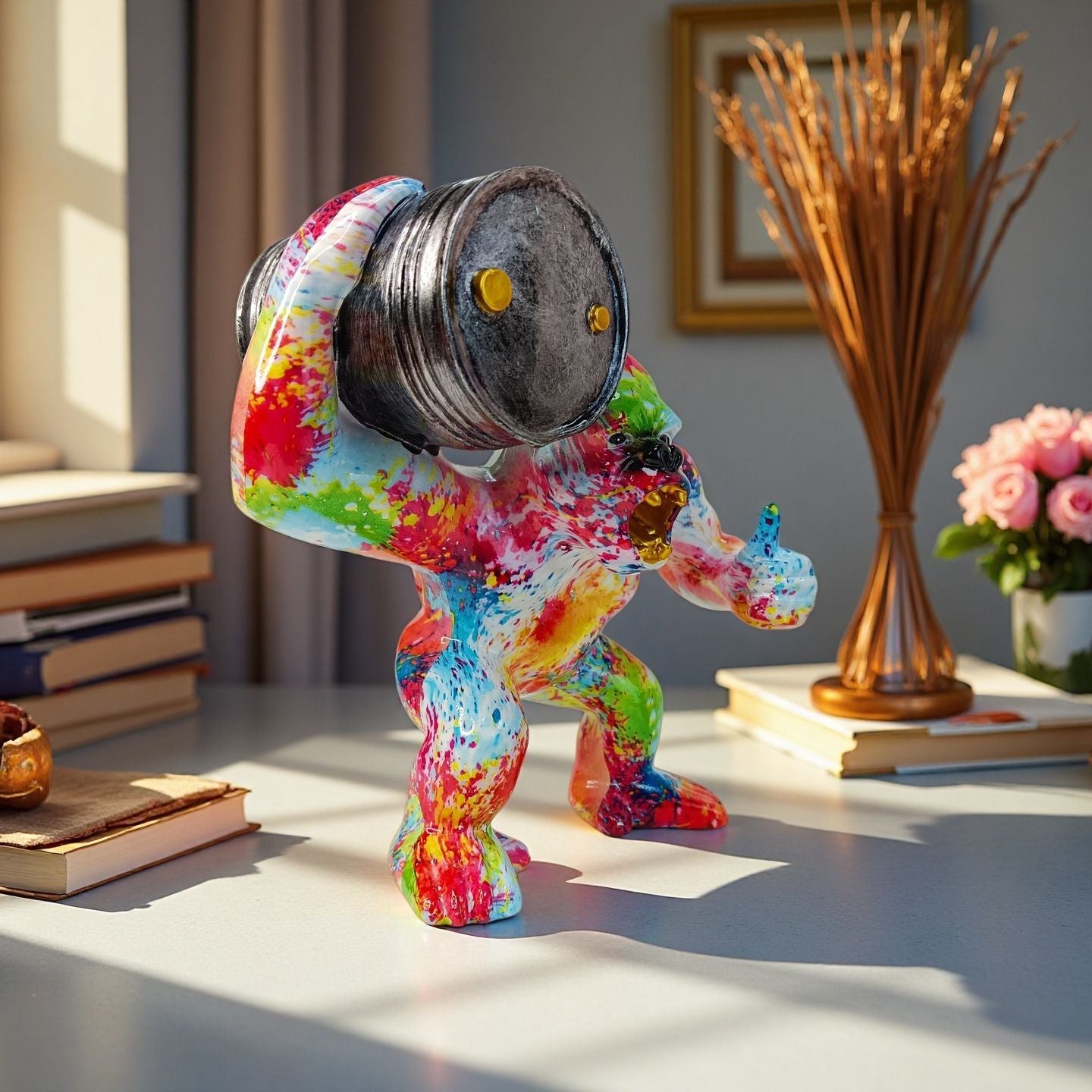 Sporty decorative figure of a weightlifter Acalora