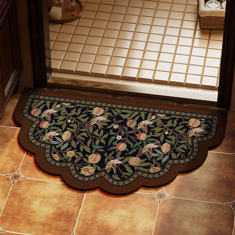 Decorative Floral Patterned Door Mat