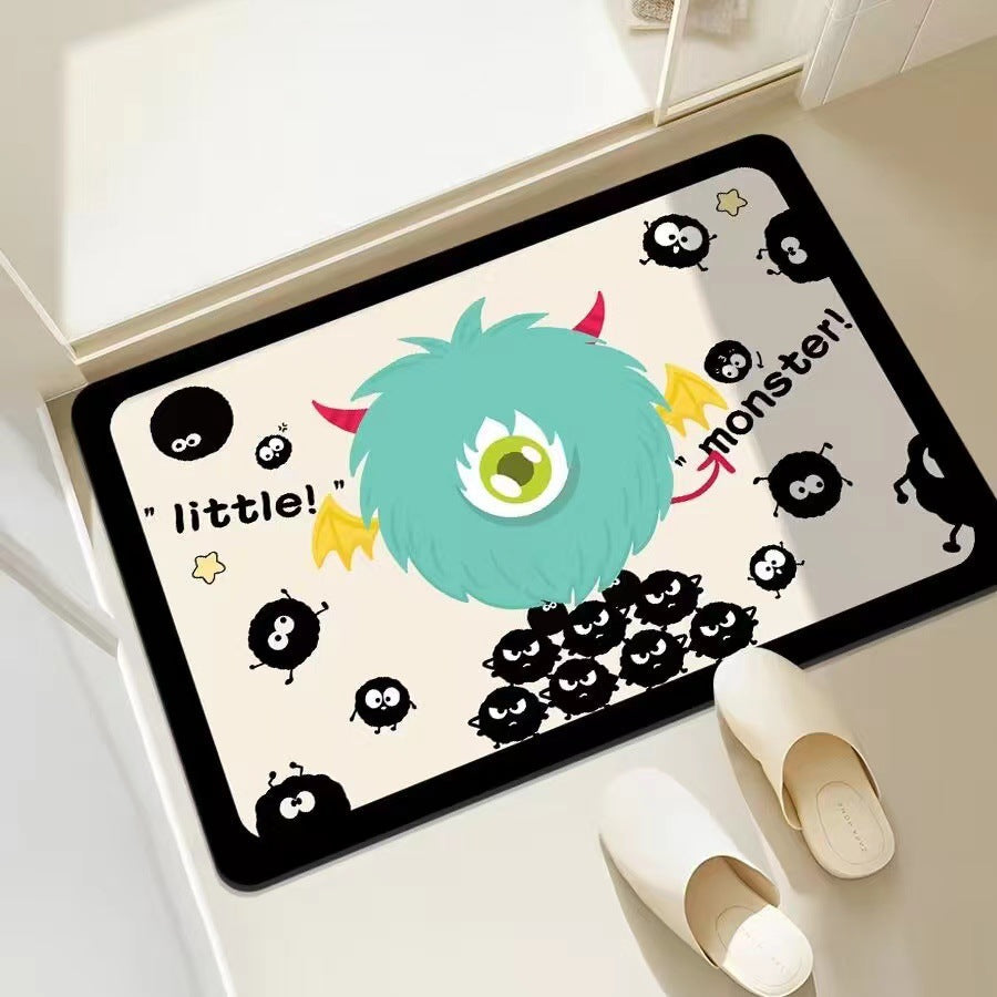 Playful Monster-Themed Bath Mat