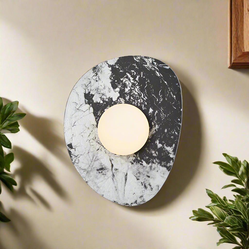Skanto | Modern Marble Wall Lamp in Scandinavian Design